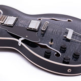 GROTE Jazz Left-Handed Electric Guitar Semi-Hollow Body Trapeze Tailpiece Bridge Guitar