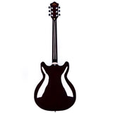 GROTE Jazz Left-Handed Electric Guitar Semi-Hollow Body Trapeze Tailpiece Bridge Guitar