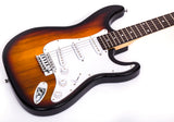 Grote Electric Guitar ST Style Full-Size Gloss Pawlonia Solid Body Canadian Maple Neck Chrome Hardware with Gigbag (Red/Blue/Black/VS/3TS)
