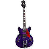 GROTE 335 style Jazz Electric Guitar with Bigsby Semi-Hollow Body