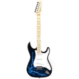 Grote water transfer printing electric guitar with gigbag (Blue)