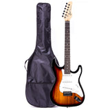Grote Electric Guitar ST Style Full-Size Gloss Pawlonia Solid Body Canadian Maple Neck Chrome Hardware with Gigbag (Red/Blue/Black/VS/3TS)