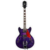 GROTE 335 style Jazz Electric Guitar with Bigsby Semi-Hollow Body