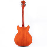 Grote Full Scale Electric Guitar Semi-Hollow Body Guitar with Metal Finished and Stainless Steel Frets with gigbag(Blue)