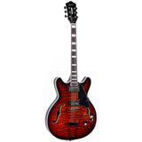 Grote Semi-Hollow Body Electric Guitar Thinline Arched-top Coils Splitting GYS-35
