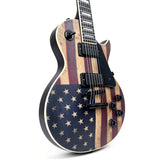 Grote LP Electric Guitar Maple Body Vintage US Flag HH Pickups