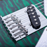 Grote Electric Guitar Semi-Hollow Body Single F-Hole  Tele Style Guitar Full-Size Basswood with Canadia Maple neck Chrome Hardware (Black/Red/Green/Purplle/Blue)