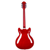 GROTE Jazz Left-Handed Electric Guitar Semi-Hollow Body Trapeze Tailpiece Bridge Guitar