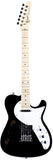 Grote Electric Guitar Semi-Hollow Body Single F-Hole   Gloss Pain Tele Style Guitar Full-Size Basswood with Canadia Maple neck Chrome Hardware