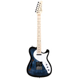 Grote Electric Guitar Semi-Hollow Body Single F-Hole  Tele Style Guitar Full-Size Basswood with Canadia Maple neck Chrome Hardware (Black/Red/Green/Purplle/Blue)