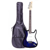 Grote Electric Guitar ST Style Full-Size Gloss Pawlonia Solid Body Canadian Maple Neck Chrome Hardware with Gigbag (Red/Blue/Black/VS/3TS)