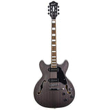 GROTE Electric Guitar Semi-Hollow Body Guitar matte finished P90 Pickups (Gray)