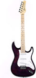 Grote Electric Guitar ST Style Full-Size Printed Pawlonia Solid Body Canadian Maple Neck Chrome Hardware with Gigbag (Red/Brown/Blue/Purple)
