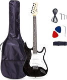 Grote Electric Guitar ST Style Full-Size Gloss Pawlonia Solid Body Canadian Maple Neck Chrome Hardware with Gigbag (Red/Blue/Black/VS/3TS)