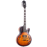 Grote LPF-002 Semi-Hollow Body Electric Guitar Matte Finished with Gigbag