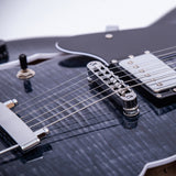 GROTE Jazz Left-Handed Electric Guitar Semi-Hollow Body Trapeze Tailpiece Bridge Guitar Gig Bag