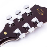 GROTE Jazz Left-Handed Electric Guitar Semi-Hollow Body Trapeze Tailpiece Bridge Guitar Gig Bag