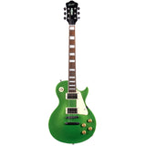 GROTE Guitar LP Style Metallic Paints Solid Body Electric Guitar with Gigbag(Red/Yellow/Green/Blue))