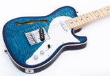Grote Electric Guitar Semi-Hollow Body Single F-Hole  Tele Style Guitar Full-Size Basswood with Canadia Maple neck Chrome Hardware (Black/Red/Green/Purplle/Blue)