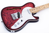 Grote Electric Guitar Semi-Hollow Body Single F-Hole  Tele Style Guitar Full-Size Basswood with Canadia Maple neck Chrome Hardware (Black/Red/Green/Purplle/Blue)