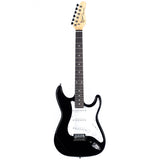 Grote Electric Guitar ST Style Full-Size Gloss Pawlonia Solid Body Canadian Maple Neck Chrome Hardware with Gigbag (Red/Blue/Black/VS/3TS)